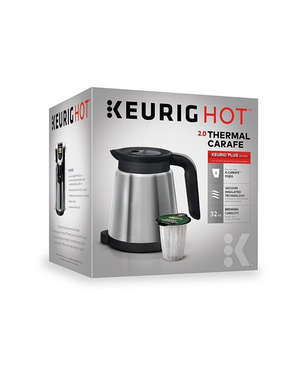 Keurig 2.0 Thermal Carafe 32 oz Stainless Steel New In Box